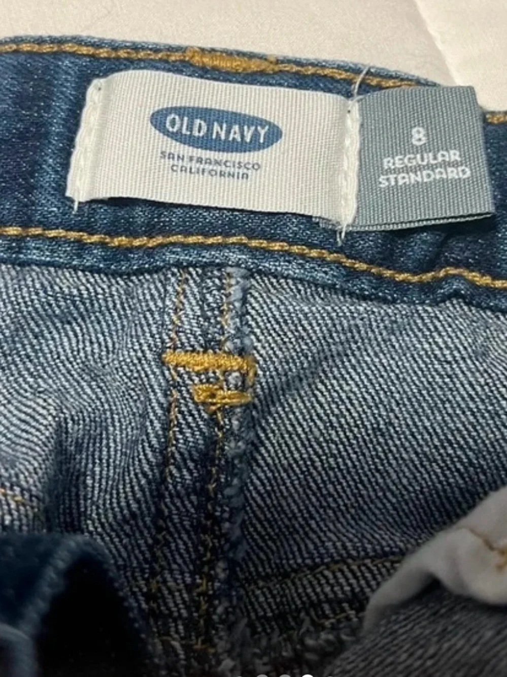Old Navy Blue Denim A-Line Mini Skirt